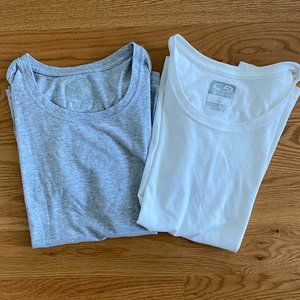 *2* Champion Workout Tees (Grey + White/S)